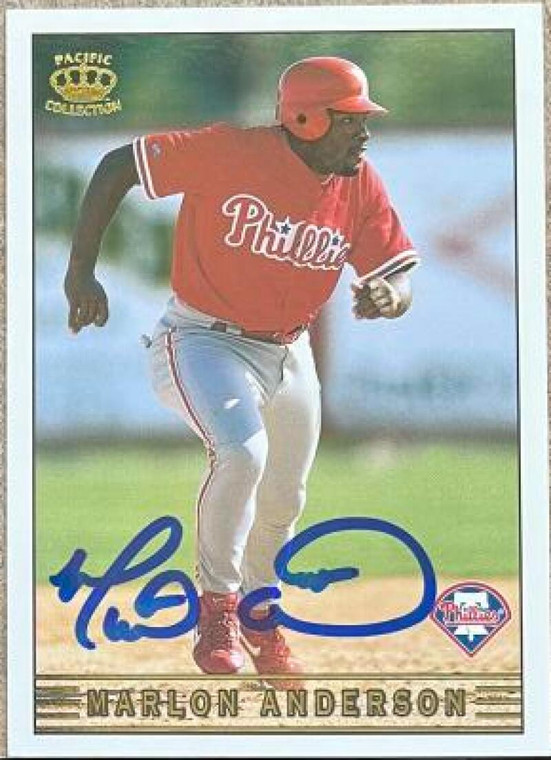 Marlon Anderson Autographed 1999 Pacific Crown Collection #210