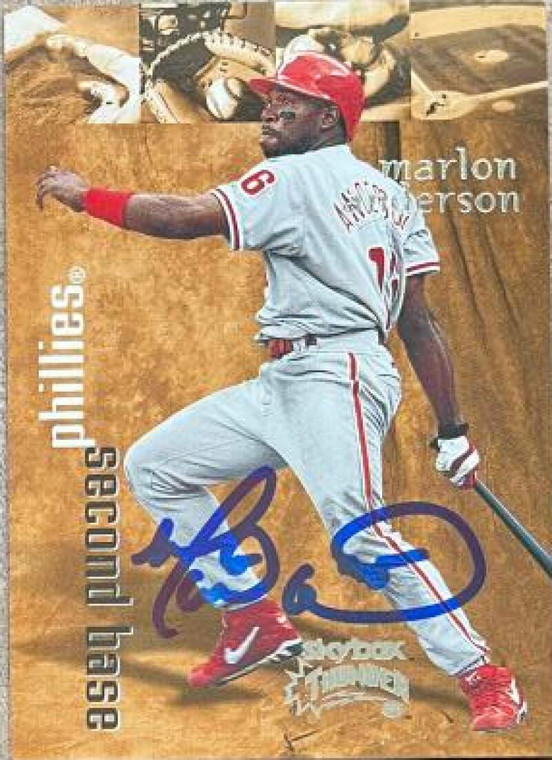 Marlon Anderson Autographed 1999 SkyBox Thunder #202