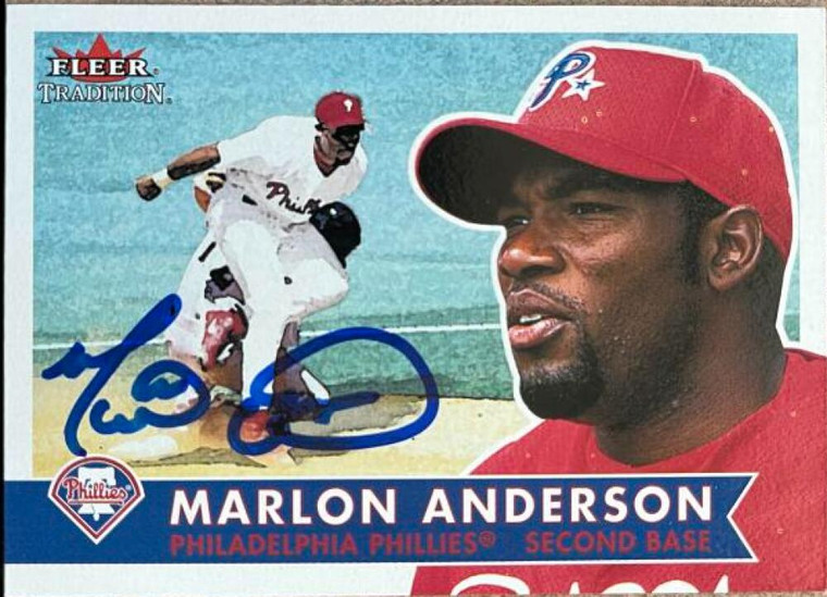 Marlon Anderson Autographed 2001 Fleer Tradition #178