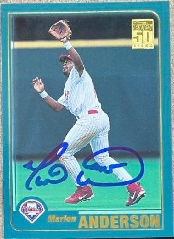 Marlon Anderson Autographed 2001 Topps #523