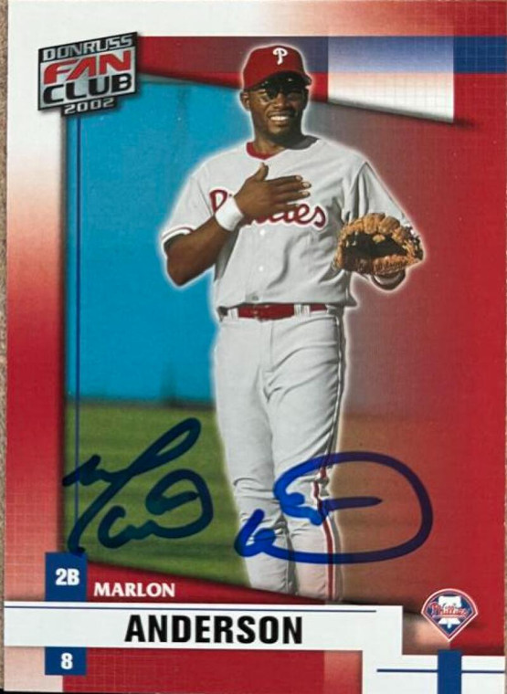 Marlon Anderson Autographed 2002 Donruss Fan Club #144