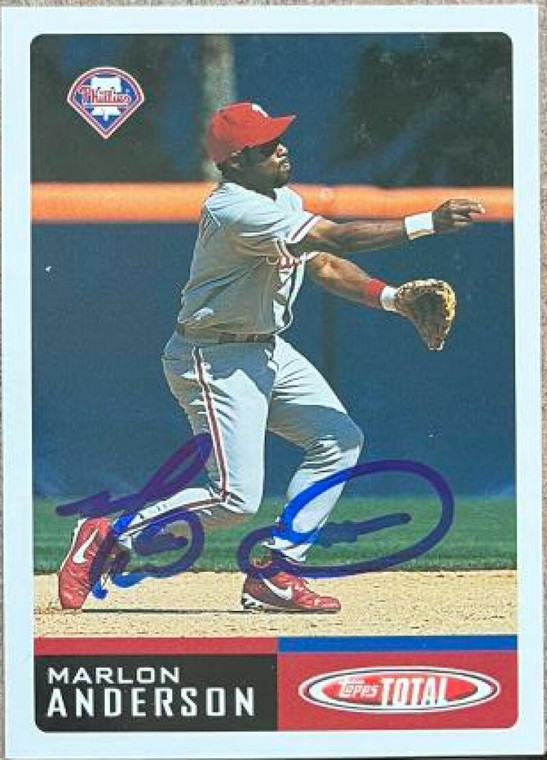 Marlon Anderson Autographed 2002 Topps Total #269