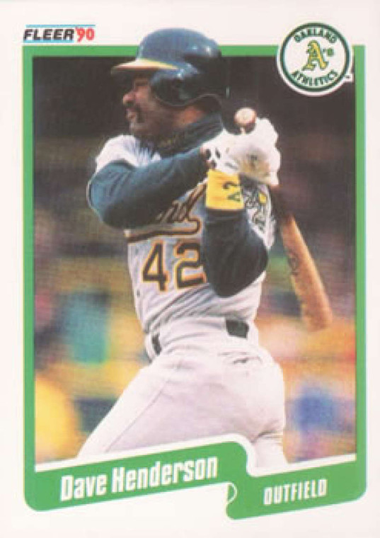 1990 Fleer #9 Dave Henderson VG Oakland Athletics 