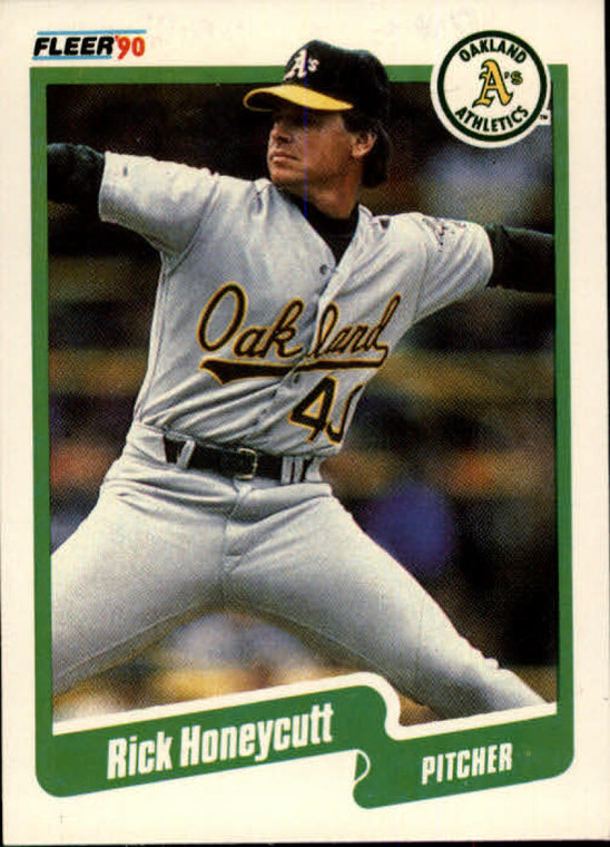 1990 Fleer #11 Rick Honeycutt VG Oakland Athletics 