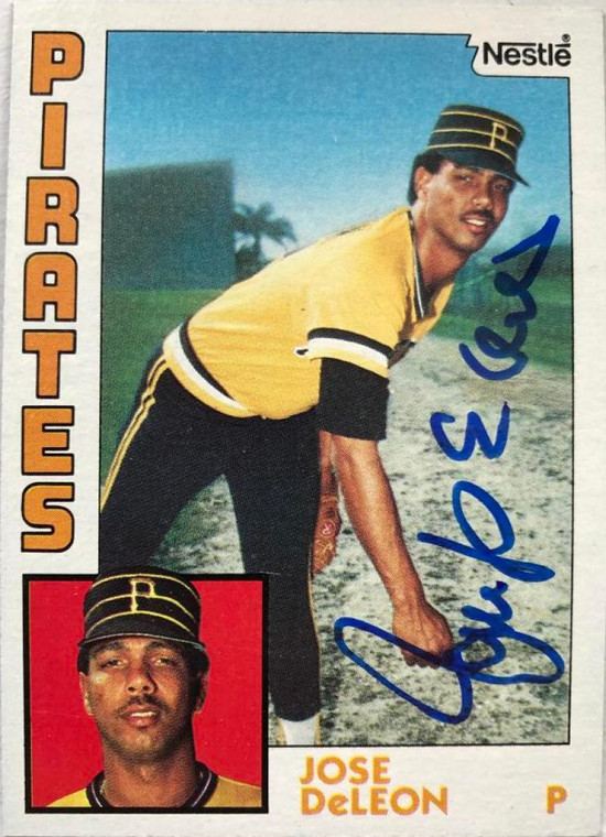 Jose DeLeon Autographed 1984 Topps Nestle #581