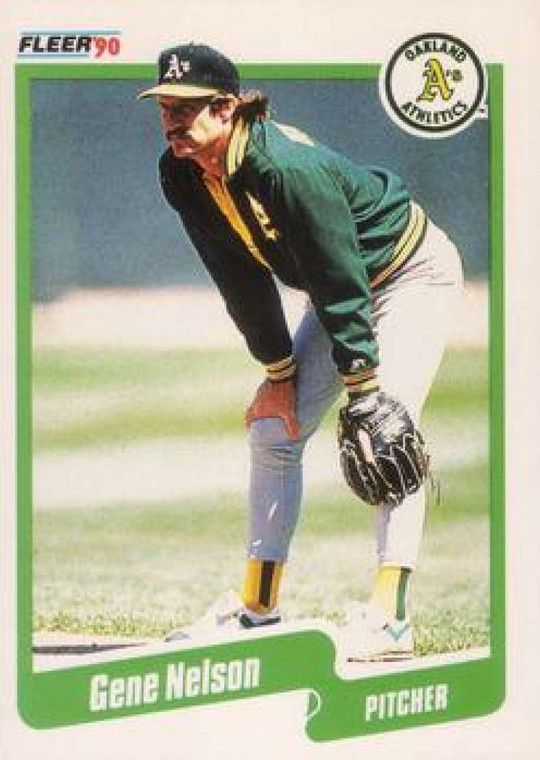 1990 Fleer #17 Gene Nelson VG Oakland Athletics 