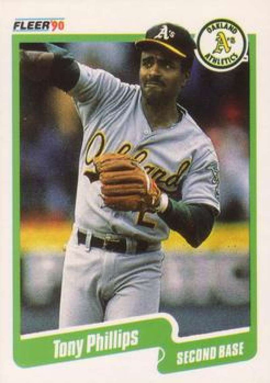 1990 Fleer #19 Tony Phillips VG Oakland Athletics 