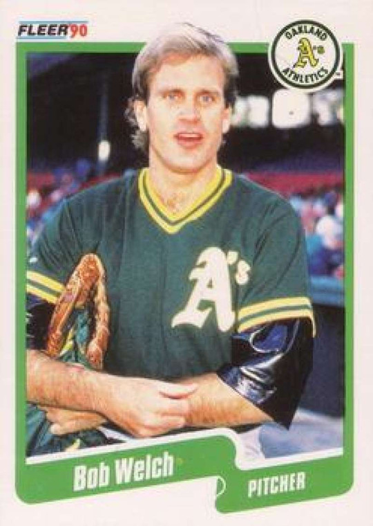 1990 Fleer #23 Bob Welch VG Oakland Athletics 