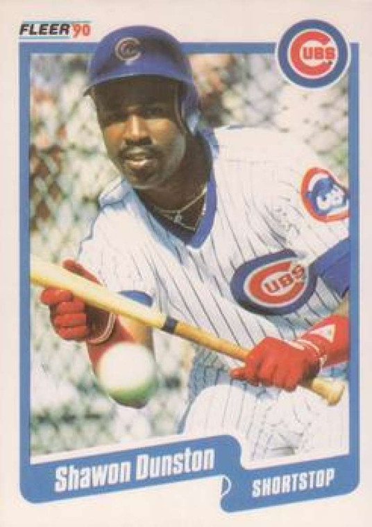 1990 Fleer #30 Shawon Dunston VG Chicago Cubs 