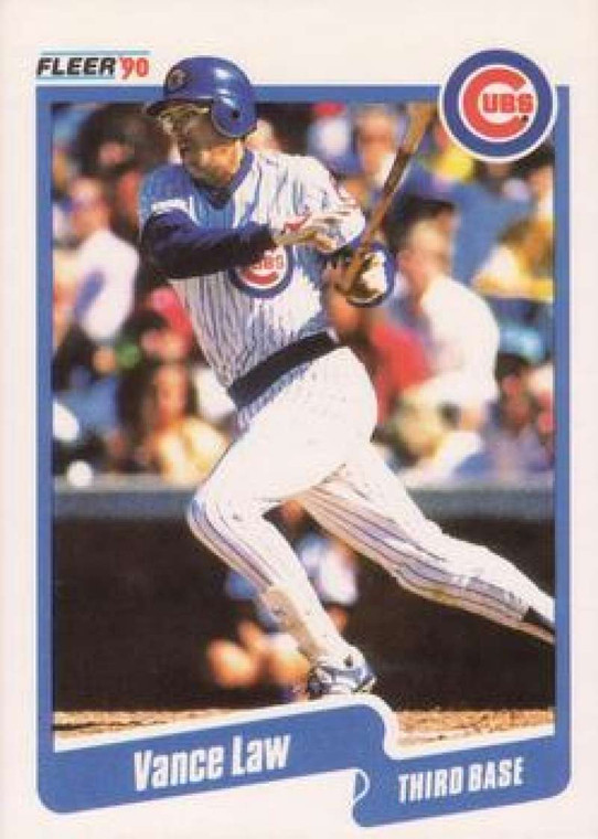 1990 Fleer #36 Vance Law VG Chicago Cubs 