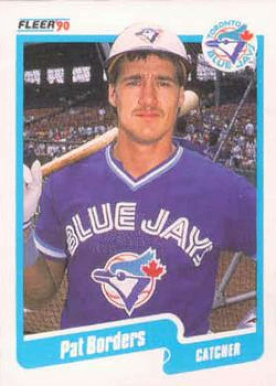 1990 Fleer #77 Pat Borders VG Toronto Blue Jays 