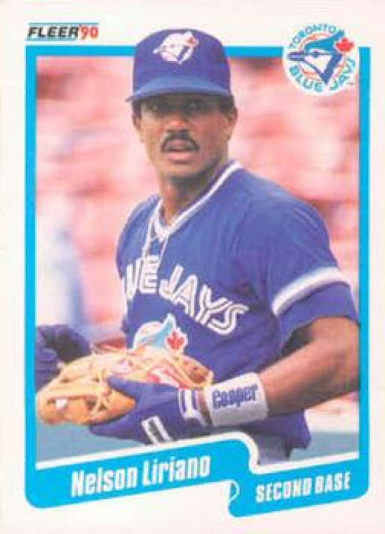 1990 Fleer #87 Nelson Liriano UER VG Toronto Blue Jays 