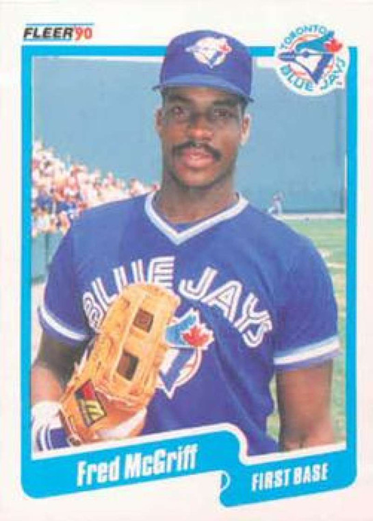 1990 Fleer #89 Fred McGriff VG Toronto Blue Jays 