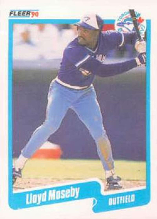 1990 Fleer #90 Lloyd Moseby VG Toronto Blue Jays 