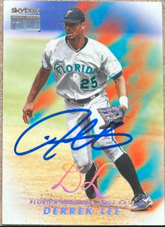 Derrek Lee Autographed 1999 Skybox Premium #134