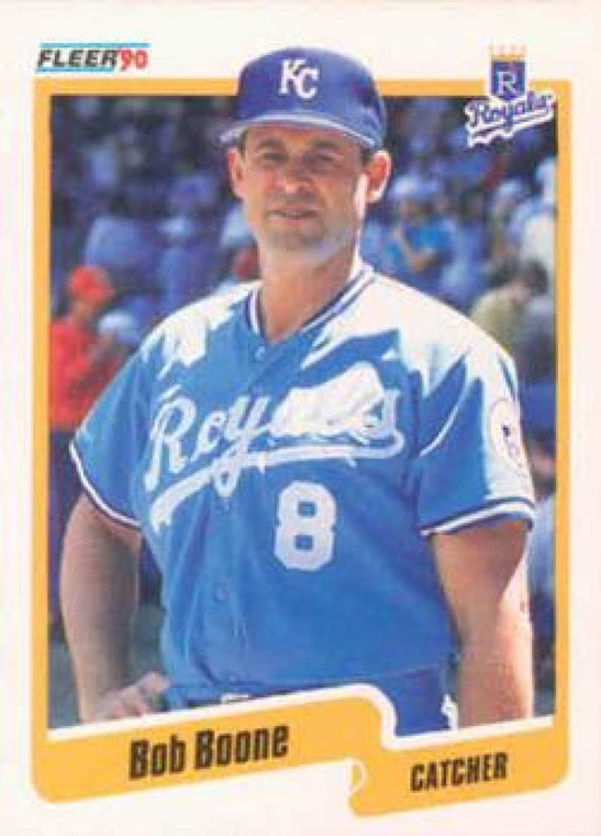 1990 Fleer #102 Bob Boone VG Kansas City Royals 