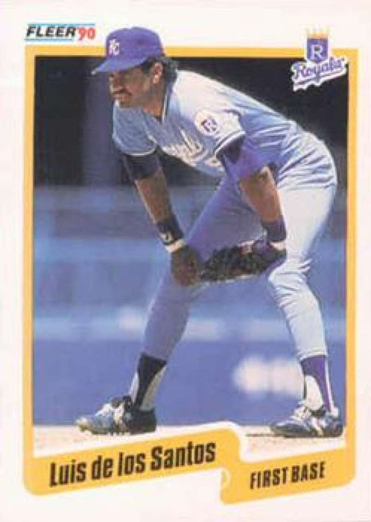 1990 Fleer #105 Luis De Los Santos VG Kansas City Royals 