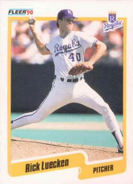 1990 Fleer #113 Rick Luecken VG RC Rookie Kansas City Royals 