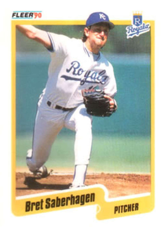 1990 Fleer #116 Bret Saberhagen VG Kansas City Royals 