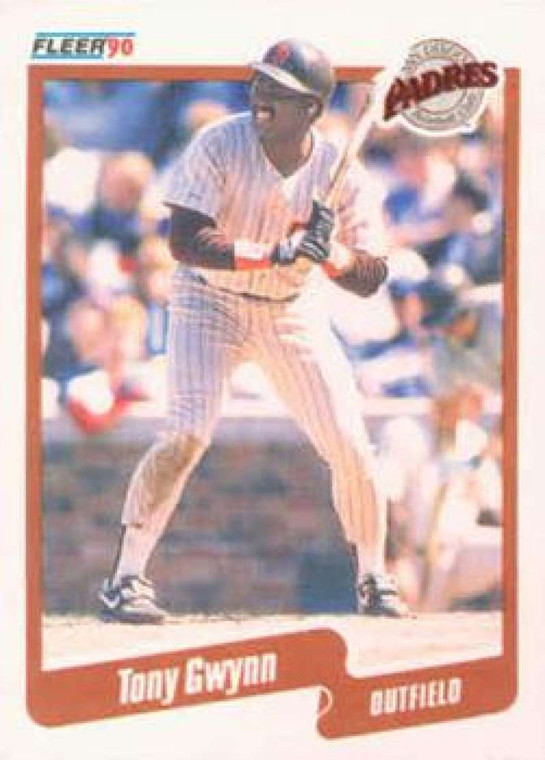 SOLD 44807 1990 Fleer #157 Tony Gwynn VG San Diego Padres 