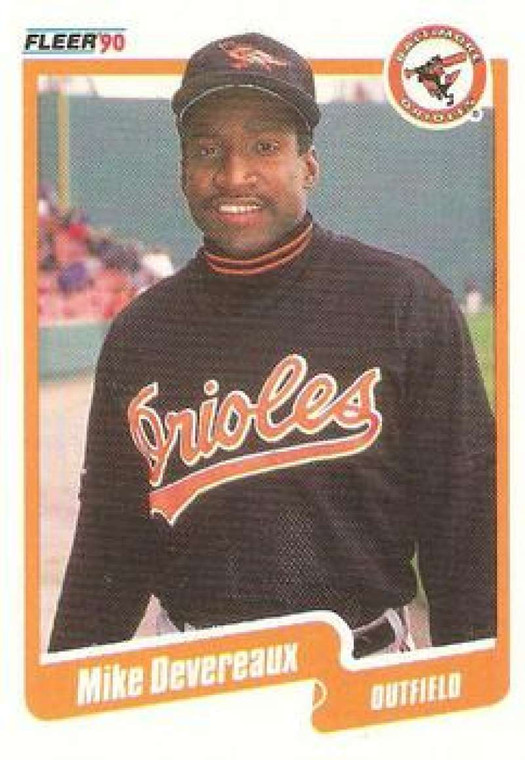 1990 Fleer #175 Mike Devereaux VG Baltimore Orioles 