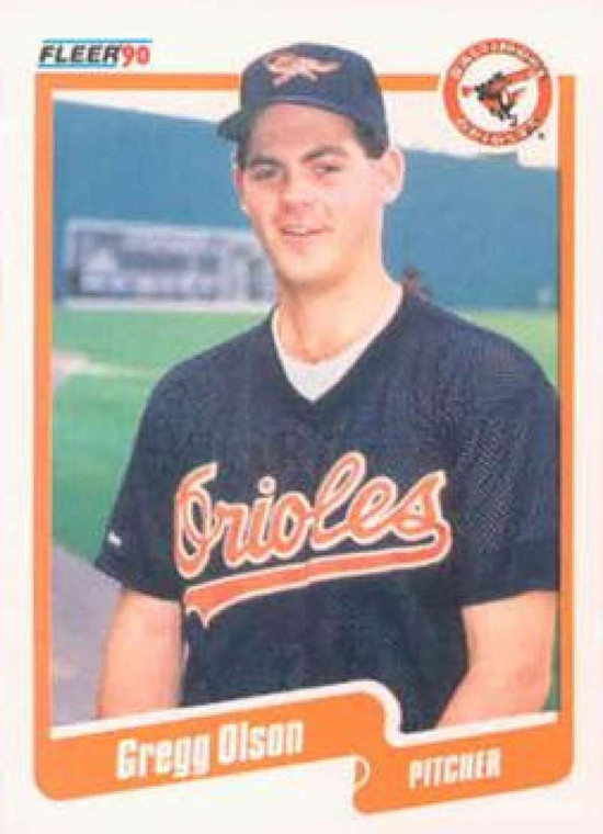 1990 Fleer #184 Gregg Olson VG Baltimore Orioles 