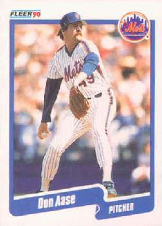 1990 Fleer #196 Don Aase UER VG New York Mets 