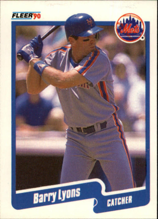 1990 Fleer #209 Barry Lyons UER VG New York Mets 