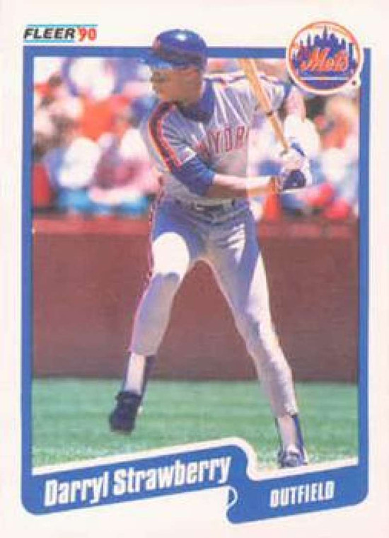 1990 Fleer #217 Darryl Strawberry VG New York Mets 