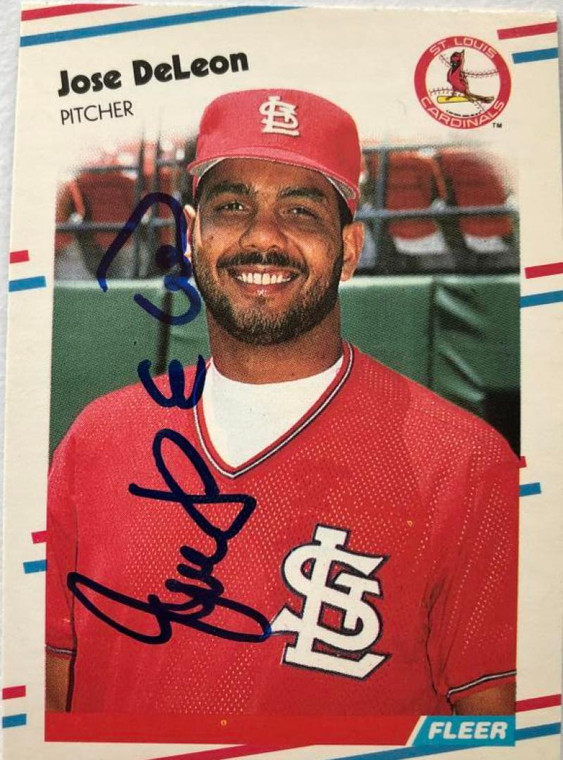 Jose DeLeon Autographed 1988 Fleer Update #U-119