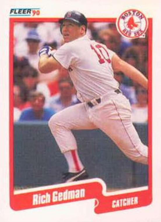 1990 Fleer #276 Rich Gedman VG Boston Red Sox 