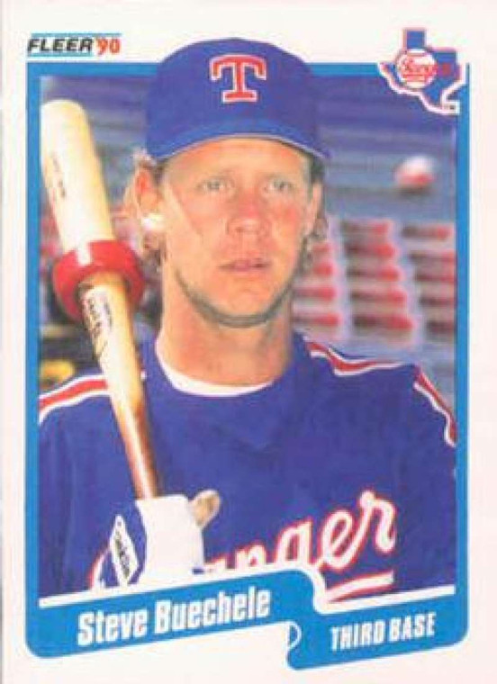 1990 Fleer #292 Steve Buechele VG Texas Rangers 