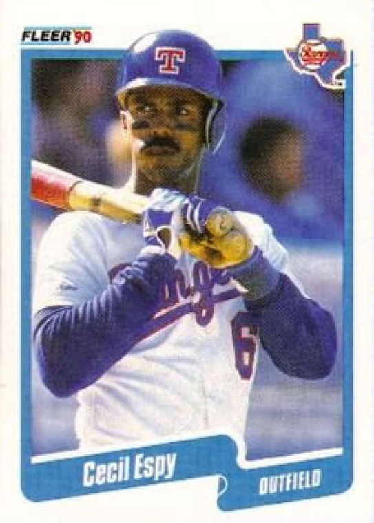1990 Fleer #295 Cecil Espy VG Texas Rangers 