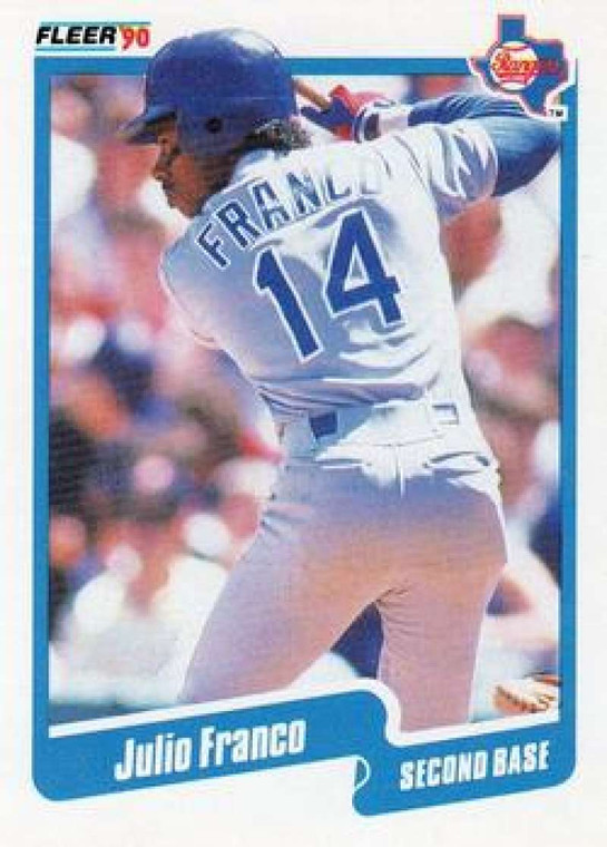 1990 Fleer #296 Julio Franco VG Texas Rangers 