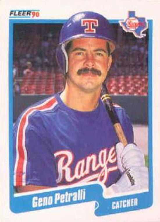 1990 Fleer #309 Geno Petralli VG Texas Rangers 