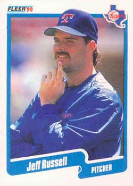 1990 Fleer #312 Jeff Russell VG Texas Rangers 