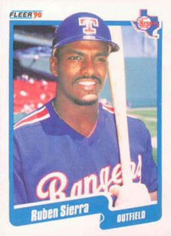 1990 Fleer #314 Ruben Sierra VG Texas Rangers 