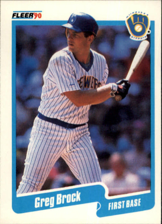 1990 Fleer #318 Greg Brock VG Milwaukee Brewers 