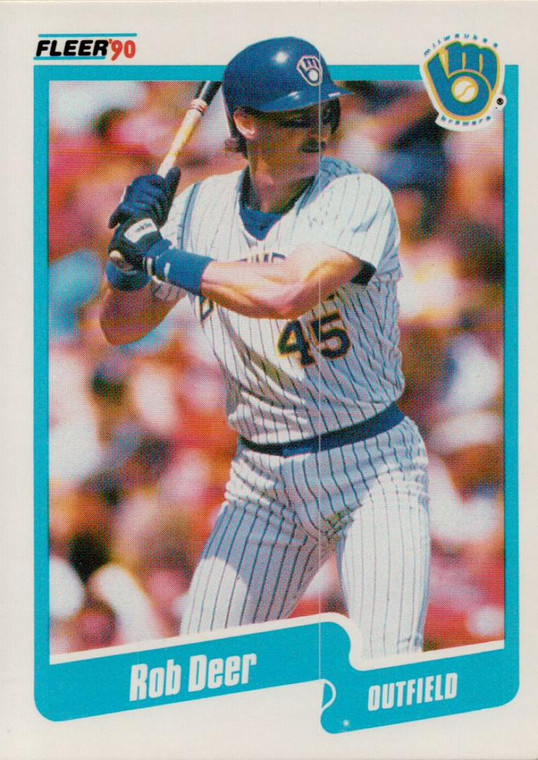 1990 Fleer #320 Rob Deer VG Milwaukee Brewers 