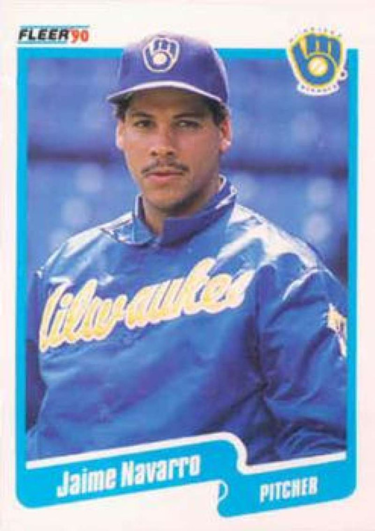 1990 Fleer #331 Jaime Navarro VG Milwaukee Brewers 