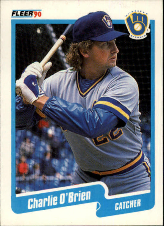 1990 Fleer #332 Charlie O'Brien VG Milwaukee Brewers 