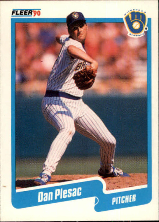 1990 Fleer #334 Dan Plesac VG Milwaukee Brewers 