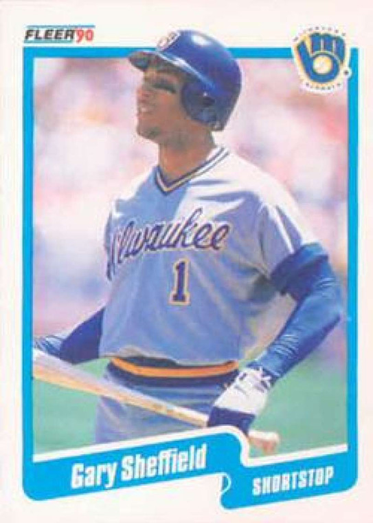 1990 Fleer #336 Gary Sheffield VG Milwaukee Brewers 