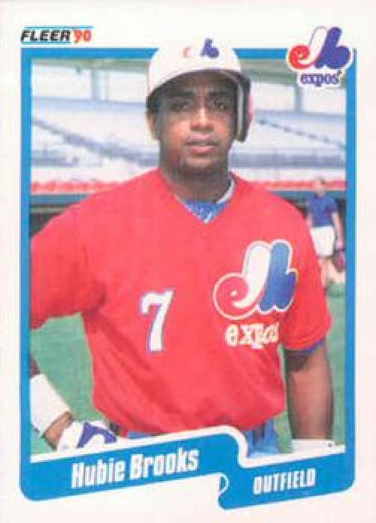 1990 Fleer #341 Hubie Brooks VG Montreal Expos 