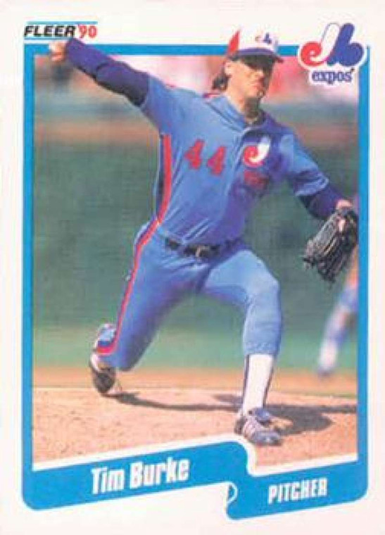 1990 Fleer #342 Tim Burke VG Montreal Expos 