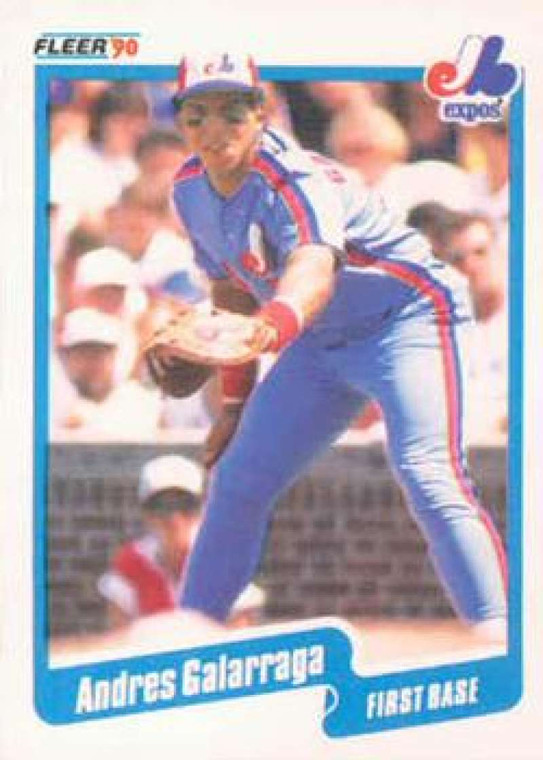 1990 Fleer #345 Andres Galarraga VG Montreal Expos 