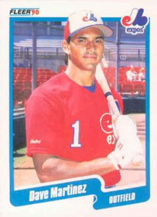 1990 Fleer #353b Dave Martinez VG Montreal Expos 