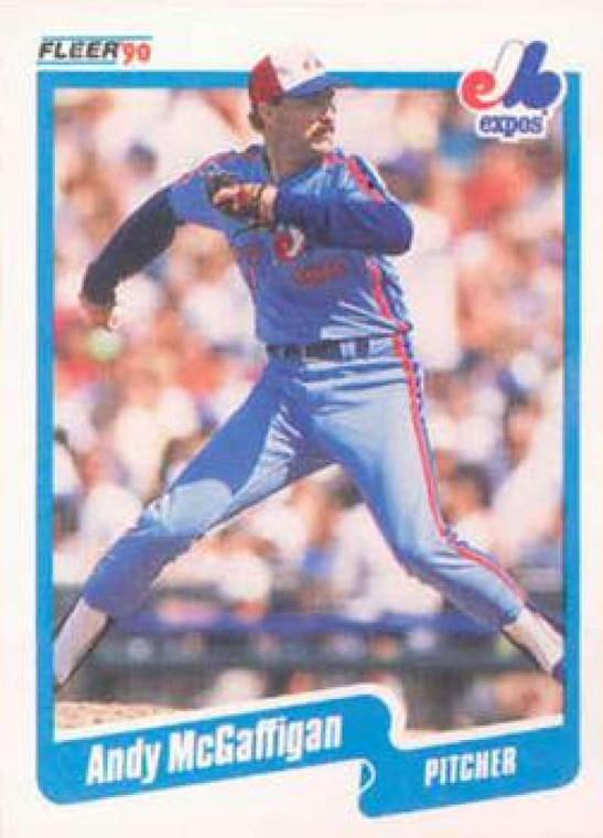 1990 Fleer #355 Andy McGaffigan VG Montreal Expos 
