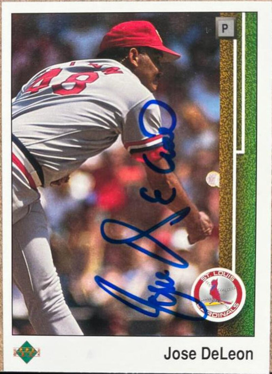 Jose DeLeon Autographed 1989 Upper Deck #293