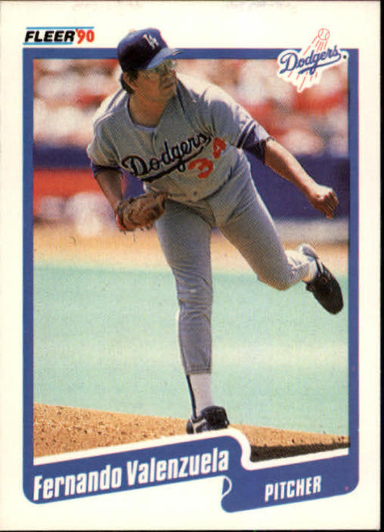 1990 Fleer #409 Fernando Valenzuela VG Los Angeles Dodgers 